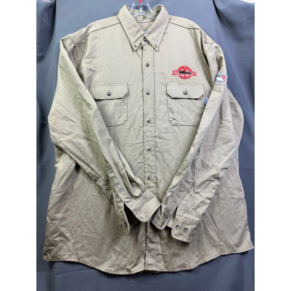 Tyndale FR Flame Resistant Work Shirt Men 2X Khaki Williams Shelby NC CAT 2 USA
